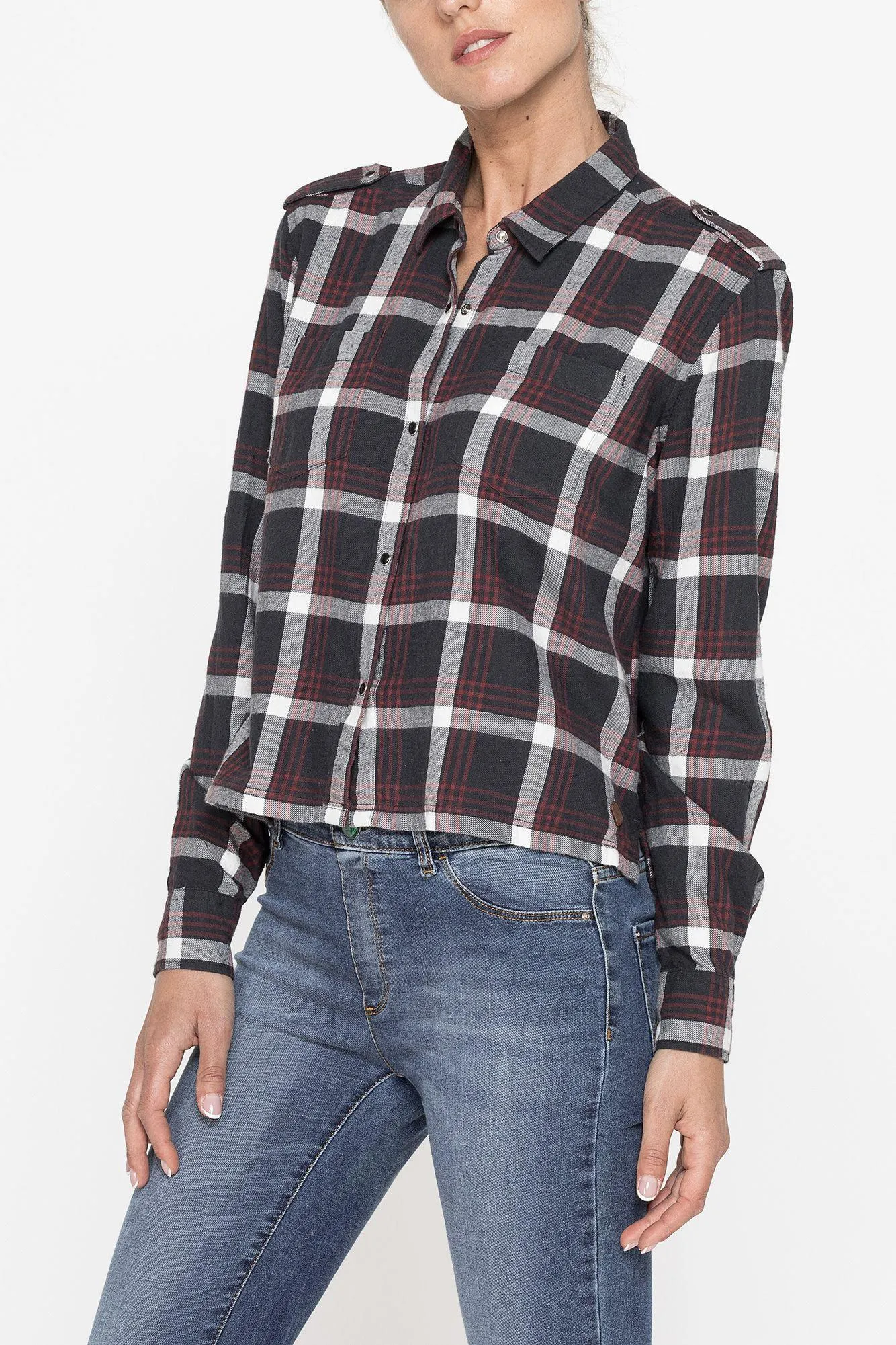 Carrera  ---------    ------------Camicia manica lunga a quadri - Bianco/nero/rosso
