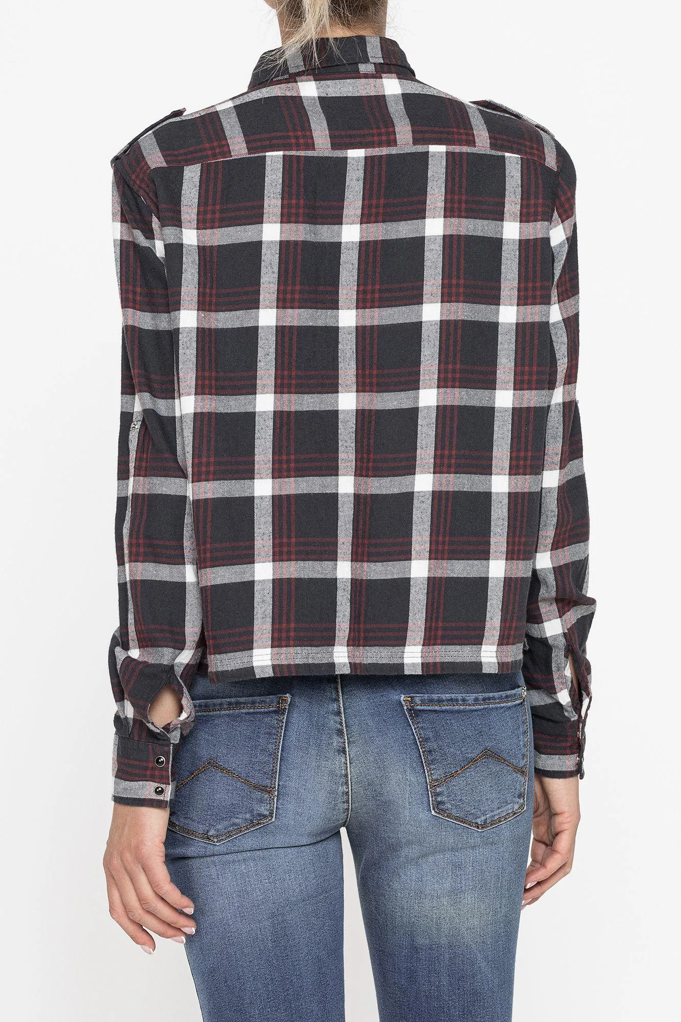 Carrera  ---------    ------------Camicia manica lunga a quadri - Bianco/nero/rosso