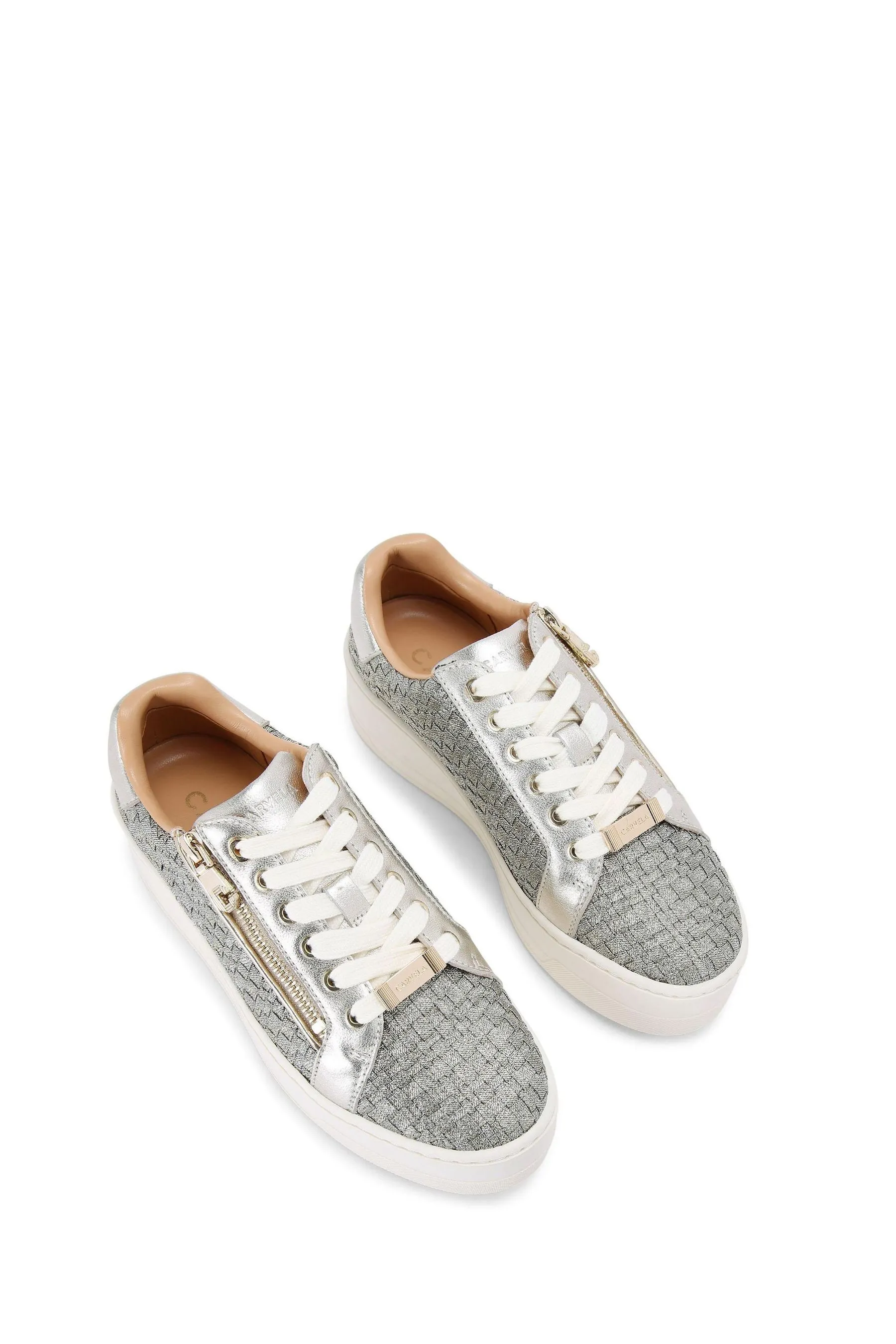 Carvela Rafia Argento - Connected - Scarpe da ginnastica con zip    