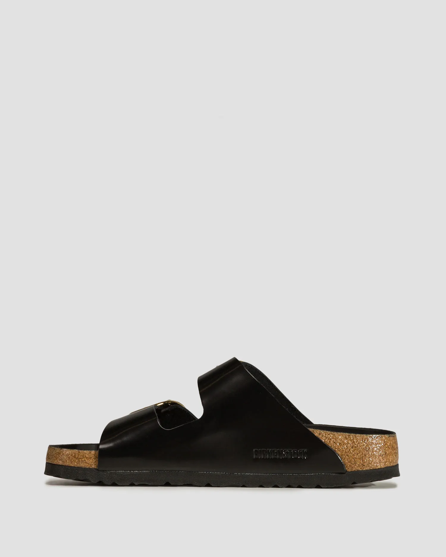 Ciabatte nere da donna Birkenstock Arizona Natural Leather Patent Narrow 1021476-hsb