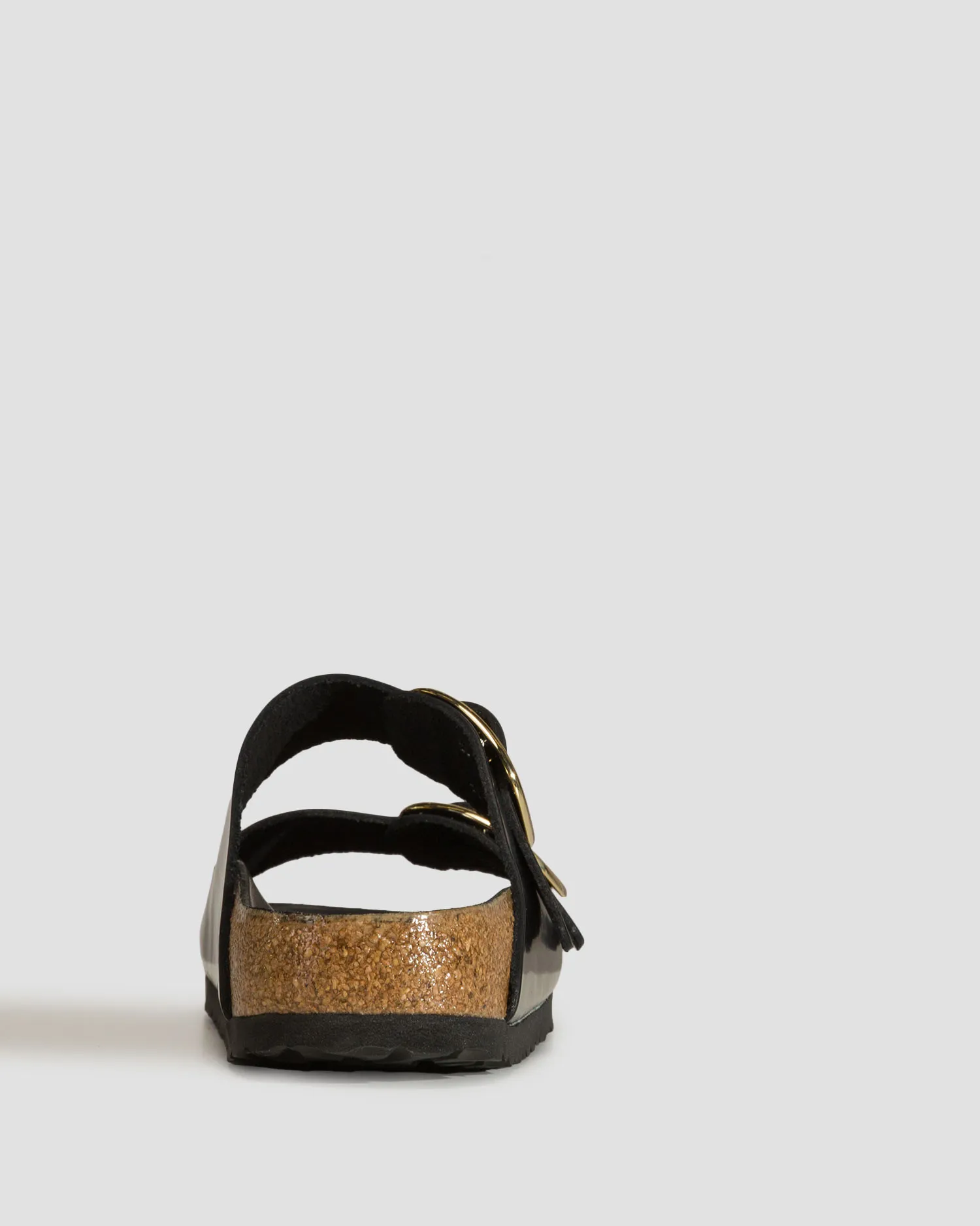 Ciabatte nere da donna Birkenstock Arizona Natural Leather Patent Narrow 1021476-hsb