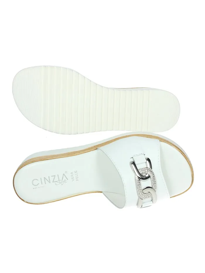 Cinzia Soft  CIABATTE CON ZEPPA IAF343456 BIANCO