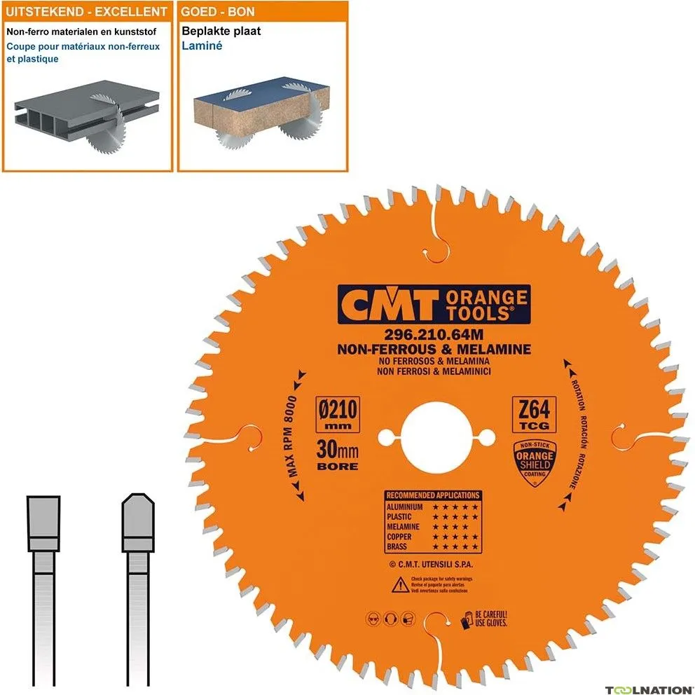 CMT 296.210.64M Lama negativa per non ferrosi/Trespa/Alu 210 x 30 x 64T