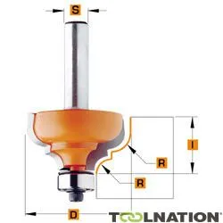 CMT 944.850.11 Fresa a profilo con cuscinetto Albero 12 mm R6,4