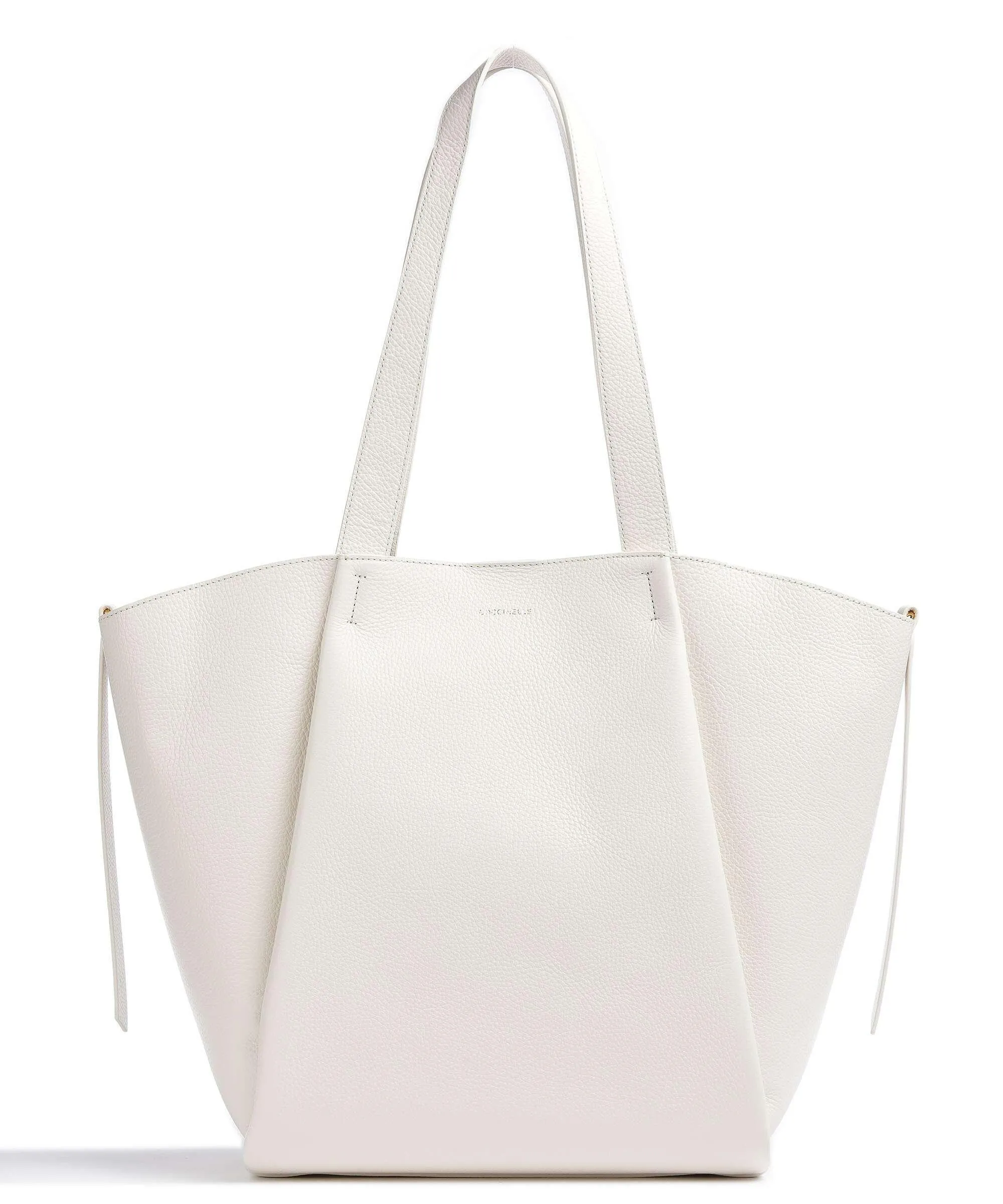  Coccinelle Boheme Borsa shopper pelle di vacchetta grana bianco  