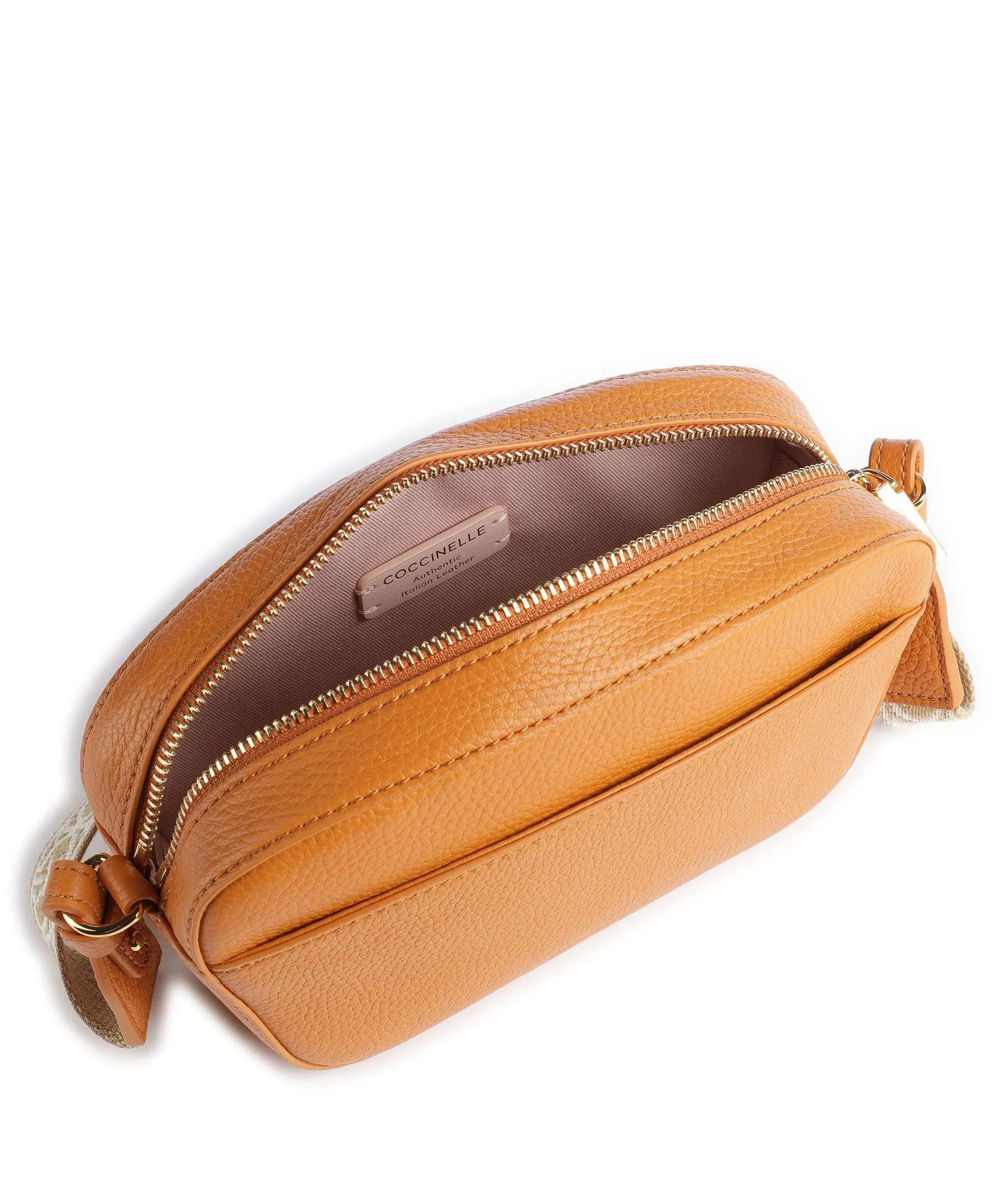  Coccinelle Enchanteuse Borsa a tracolla pelle granulata arancio  