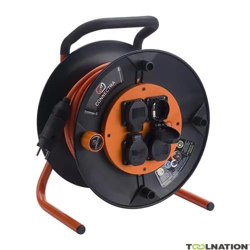 Connectra 47.863.30 Avvolgicavo EXPERT PUR - 25 m - H07BQ-F - 3 G 1,5 mm² - arancione