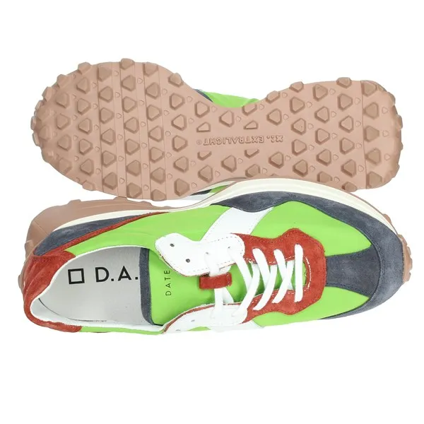 D.A.T.E.  SNEAKERS BASSA VETTA CAMP.6 VERDE ACIDO