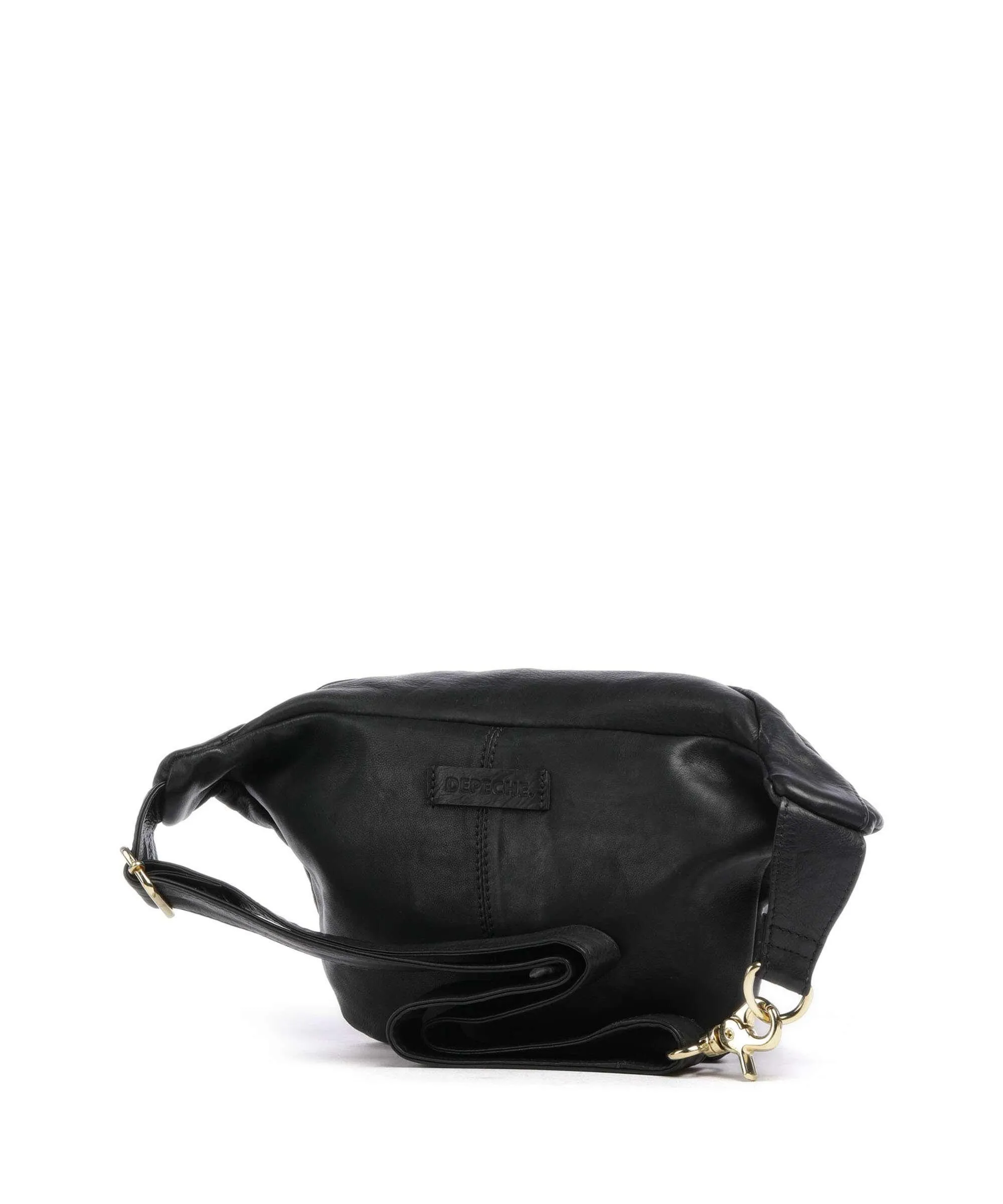  Depeche Golden Chic Marsupio pelle di vitello finemente grana nero  