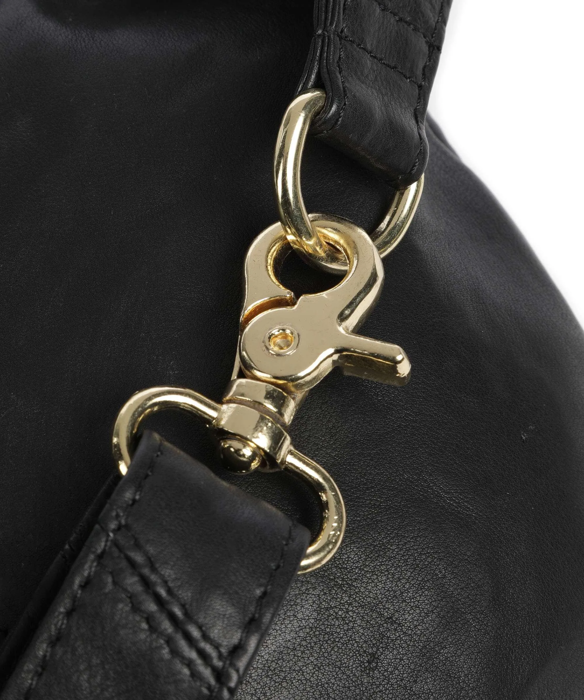  Depeche Golden Chic Marsupio pelle di vitello finemente grana nero  