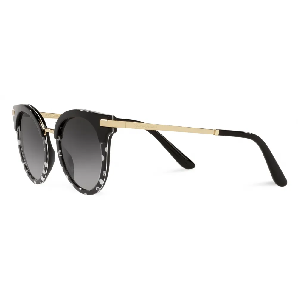 Dolce & Gabbana - Occhiale da Sole Half Print - Stampa Pois - Dolce & Gabbana Eyewear