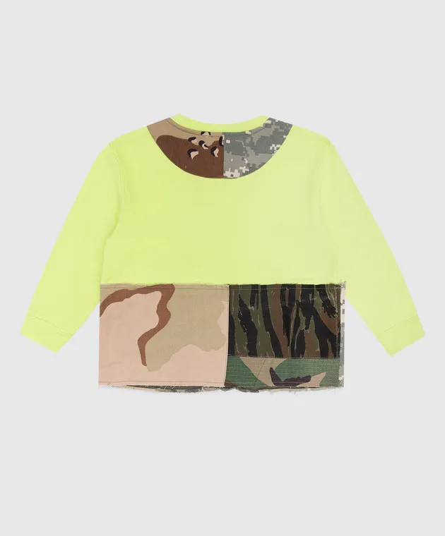 Dolce&Gabbana Felpa verde da bambino con stampa mimetica L4JWDMG7B8Y812