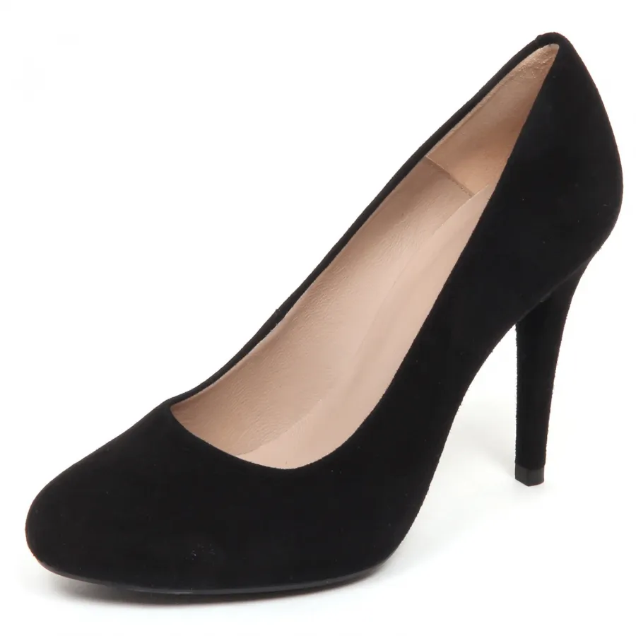 E6470 decollete donna black UNISA SILES scarpe suede shoe woman