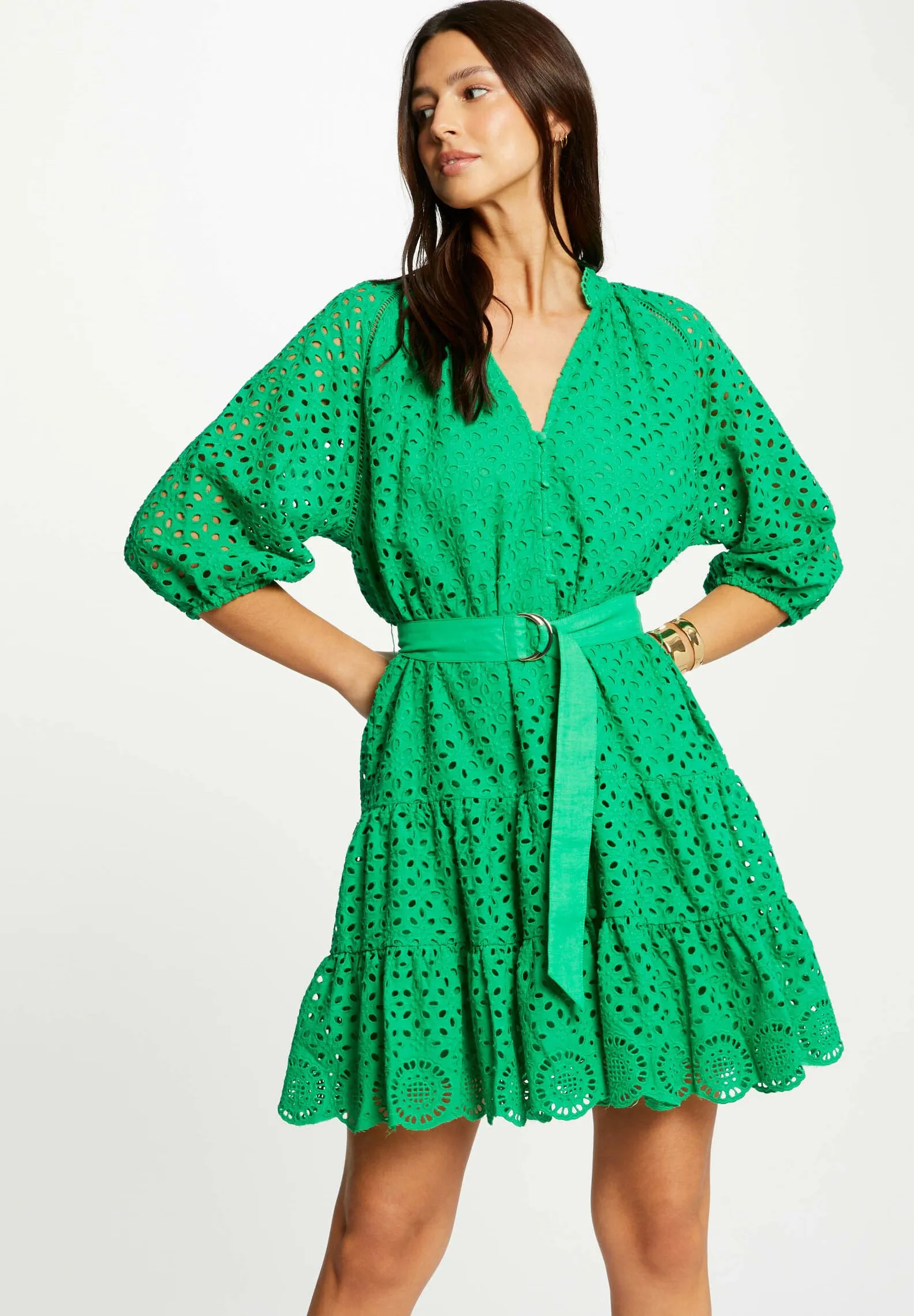 EMBROIDERED A-LINE MINI - Abito a camicia