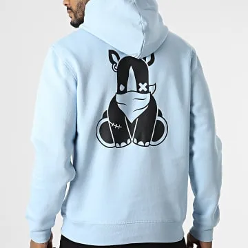 Felpa con cappuccio Rhino Sky Blue Black