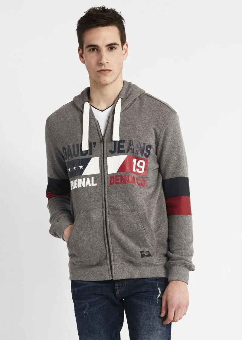 Felpa hoodie con zip
