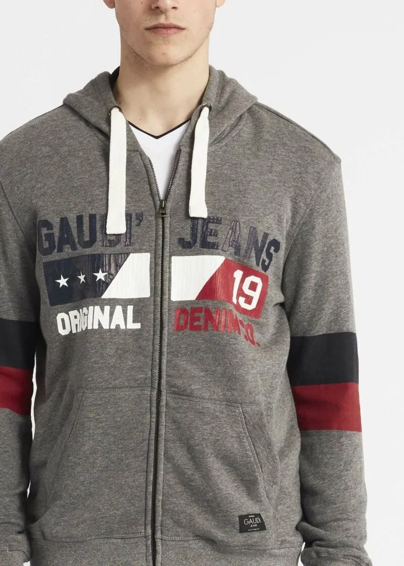 Felpa hoodie con zip