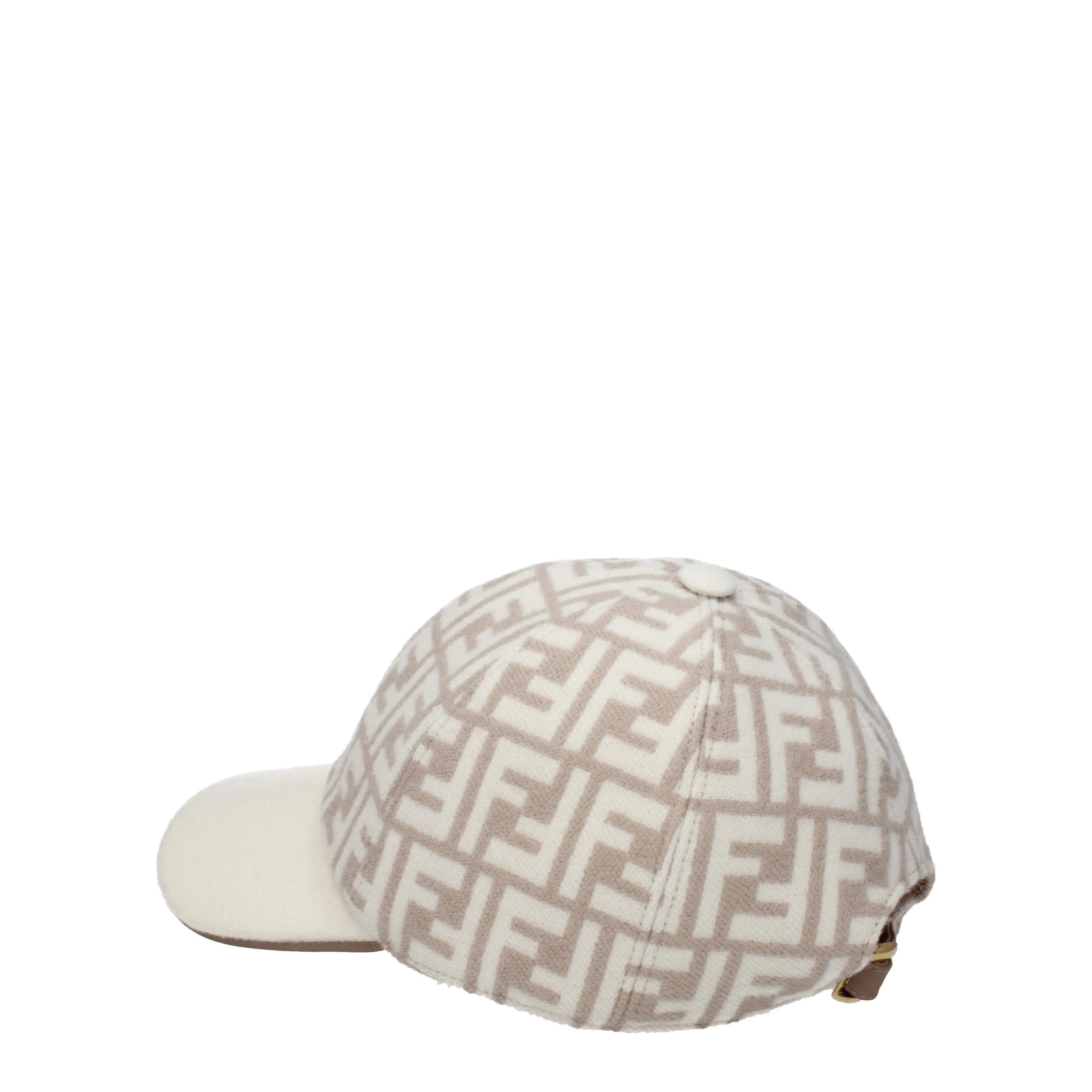 Fendi Cappelli Donna Lana Beige/Bianco
