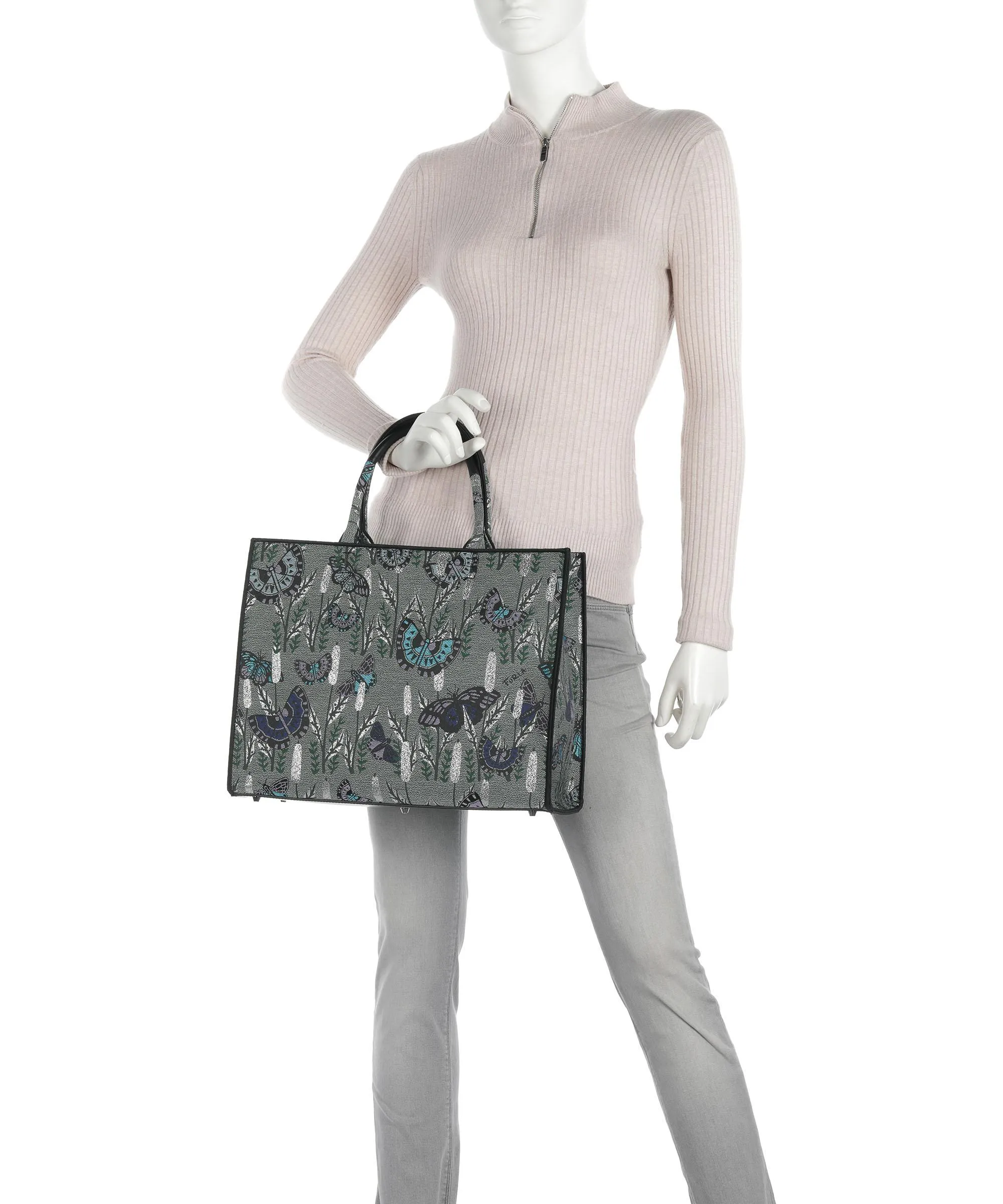  Furla Opportunity L Borsa a mano cotone, pelle verde  