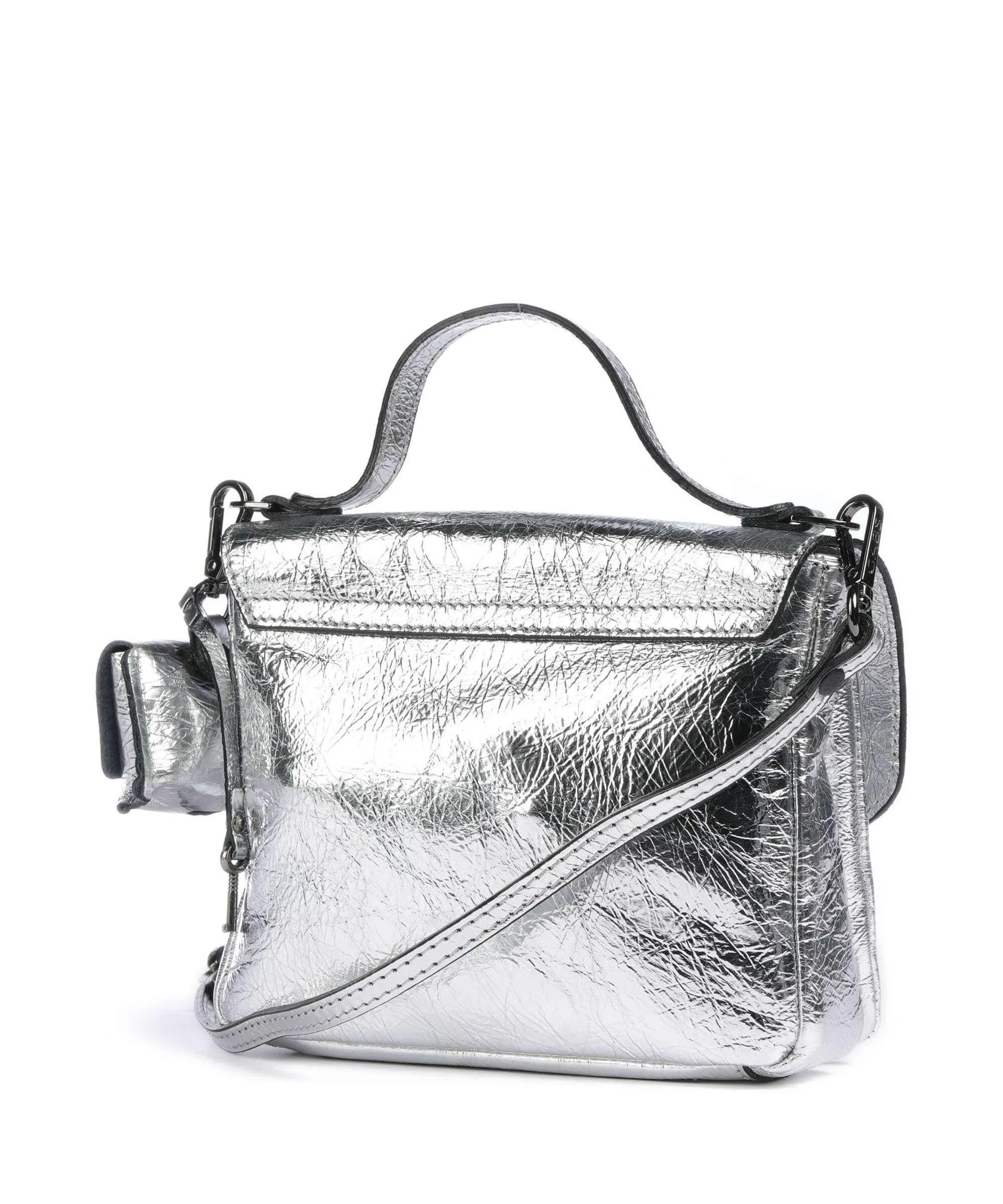  Gabs Phoenix Shaila Borsa a tracolla pelle di vitello grana argento  