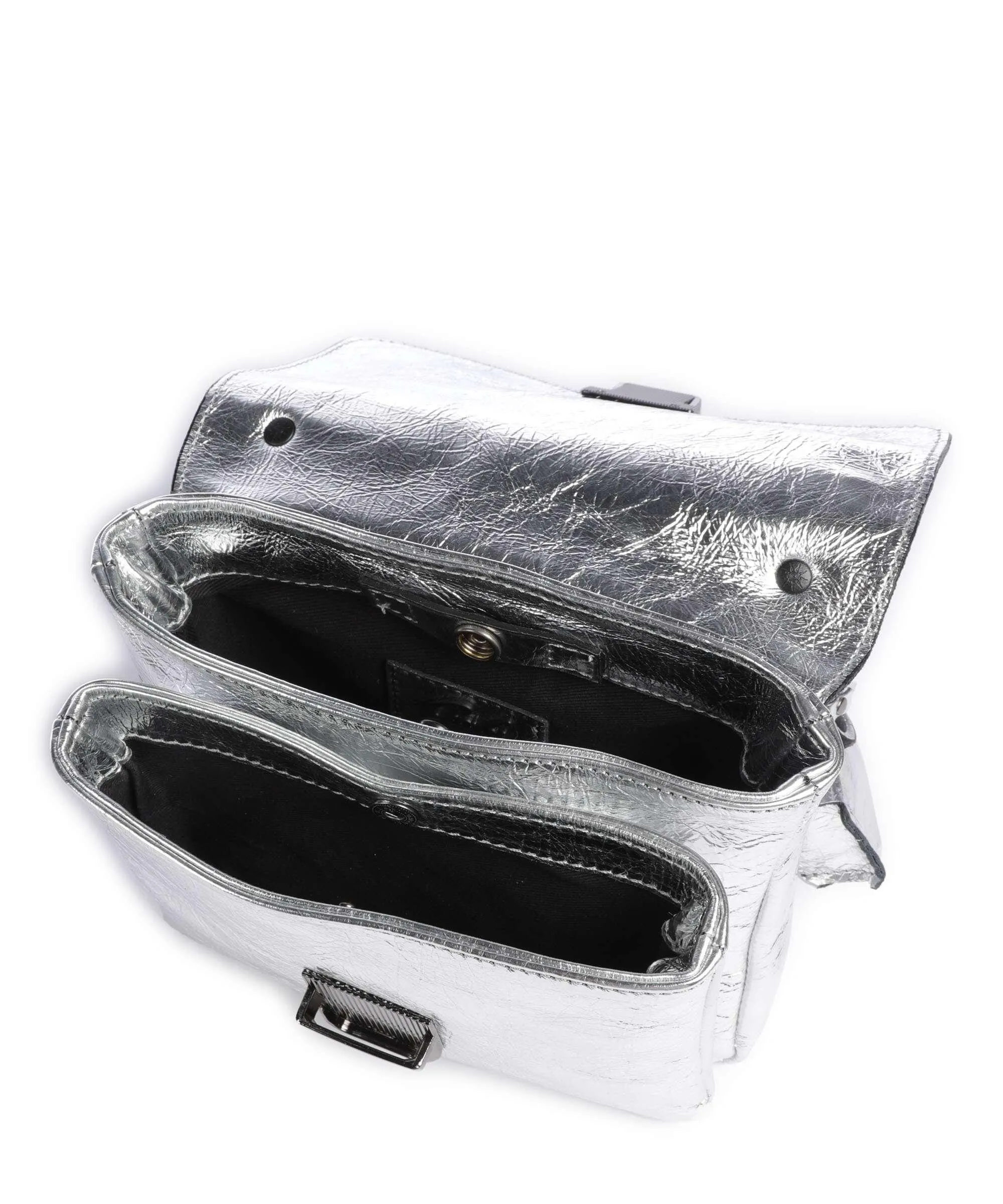  Gabs Phoenix Shaila Borsa a tracolla pelle di vitello grana argento  