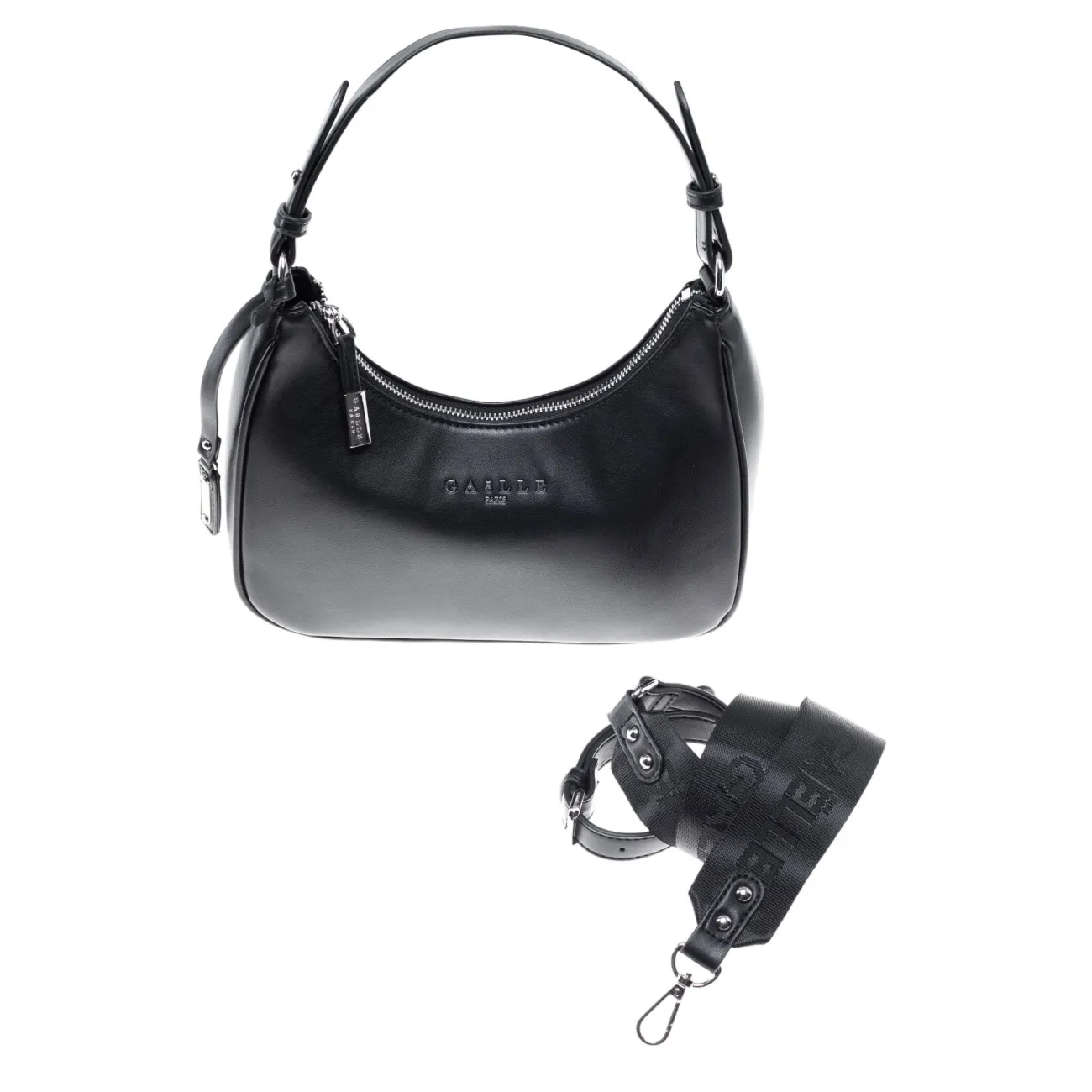 Gaelle borsa mezza luna nera