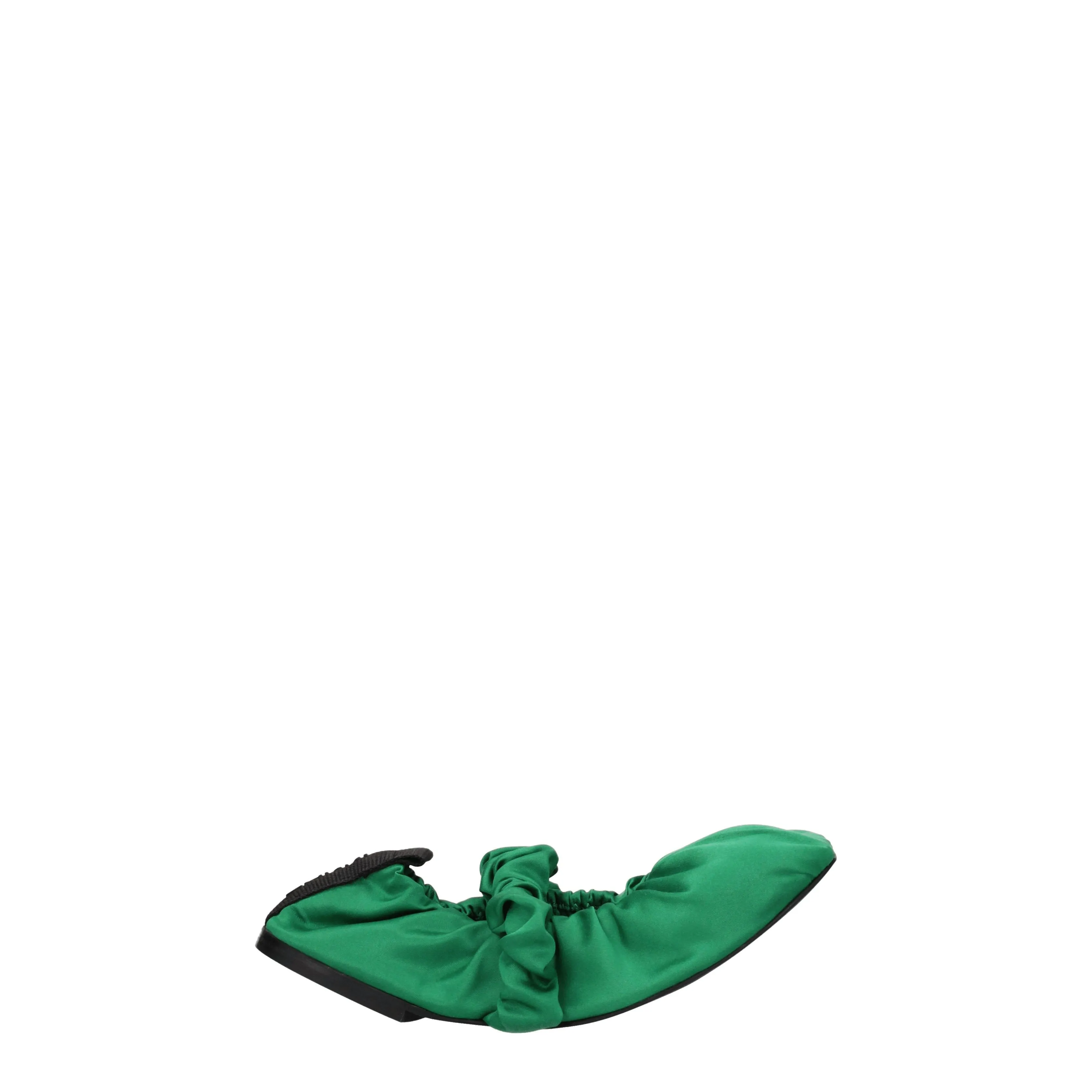 Ganni Ballerine Donna Tessuto Verde/Verde Vivido
