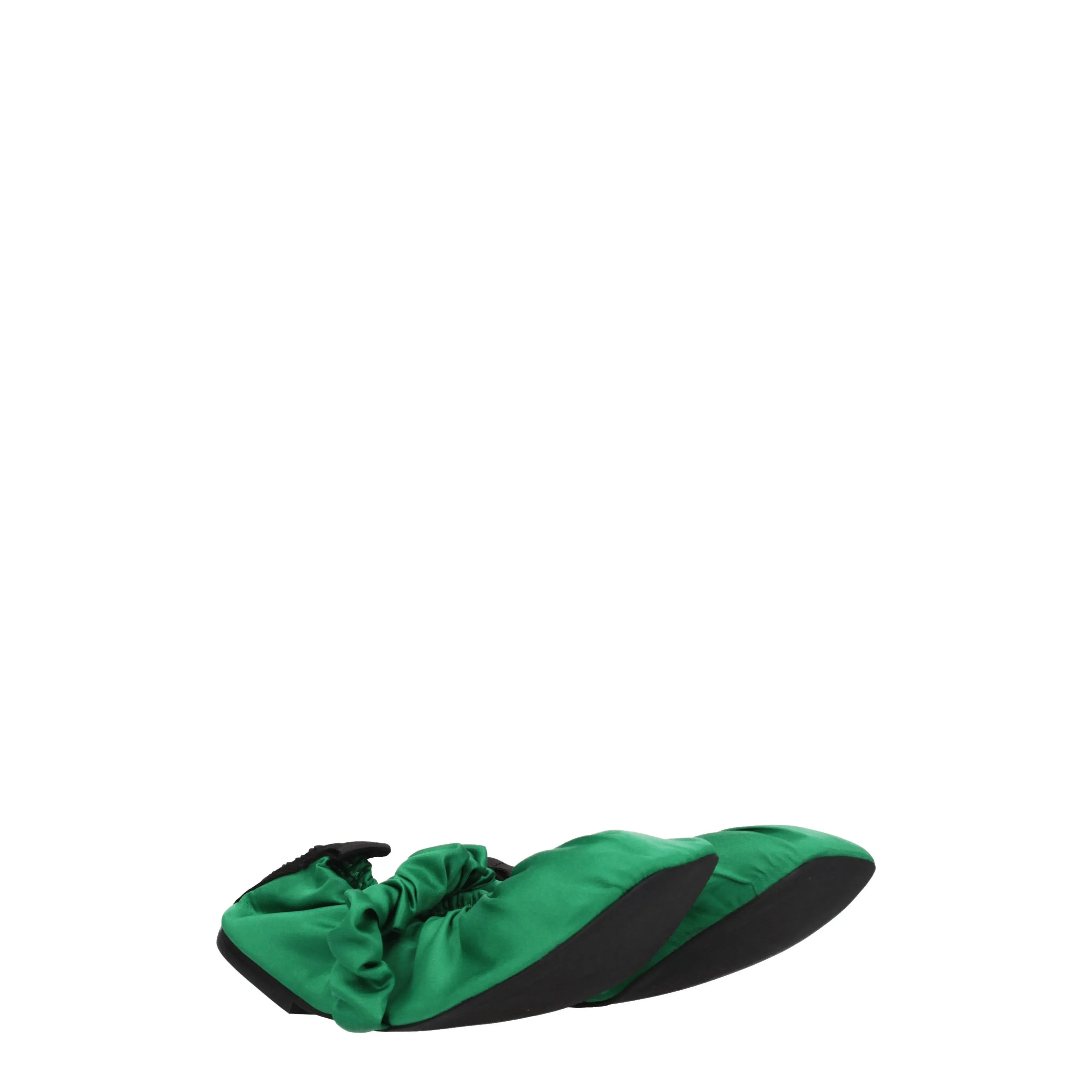 Ganni Ballerine Donna Tessuto Verde/Verde Vivido