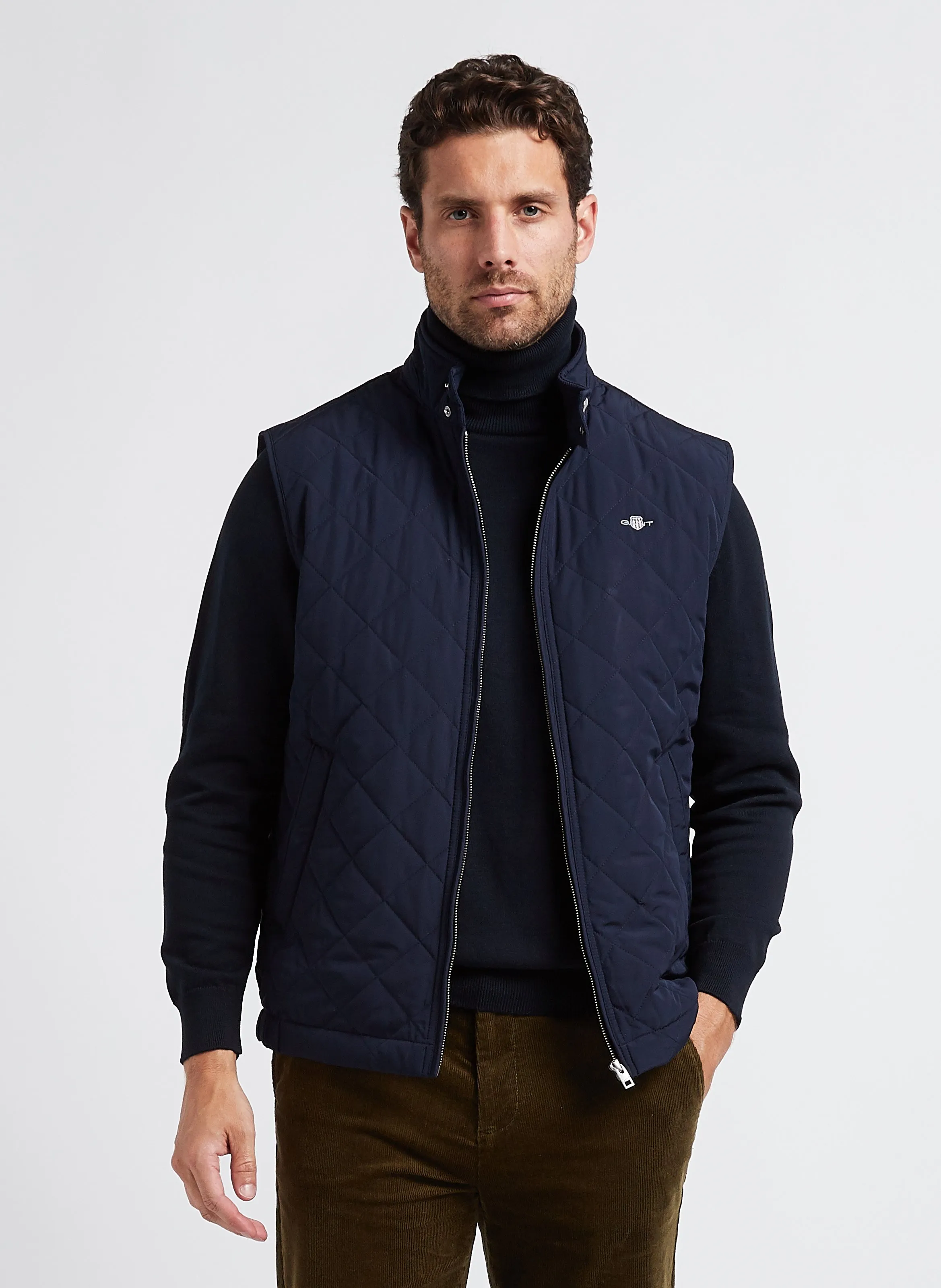  GANT   Giacca dritta trapuntata a collo alto | Blu