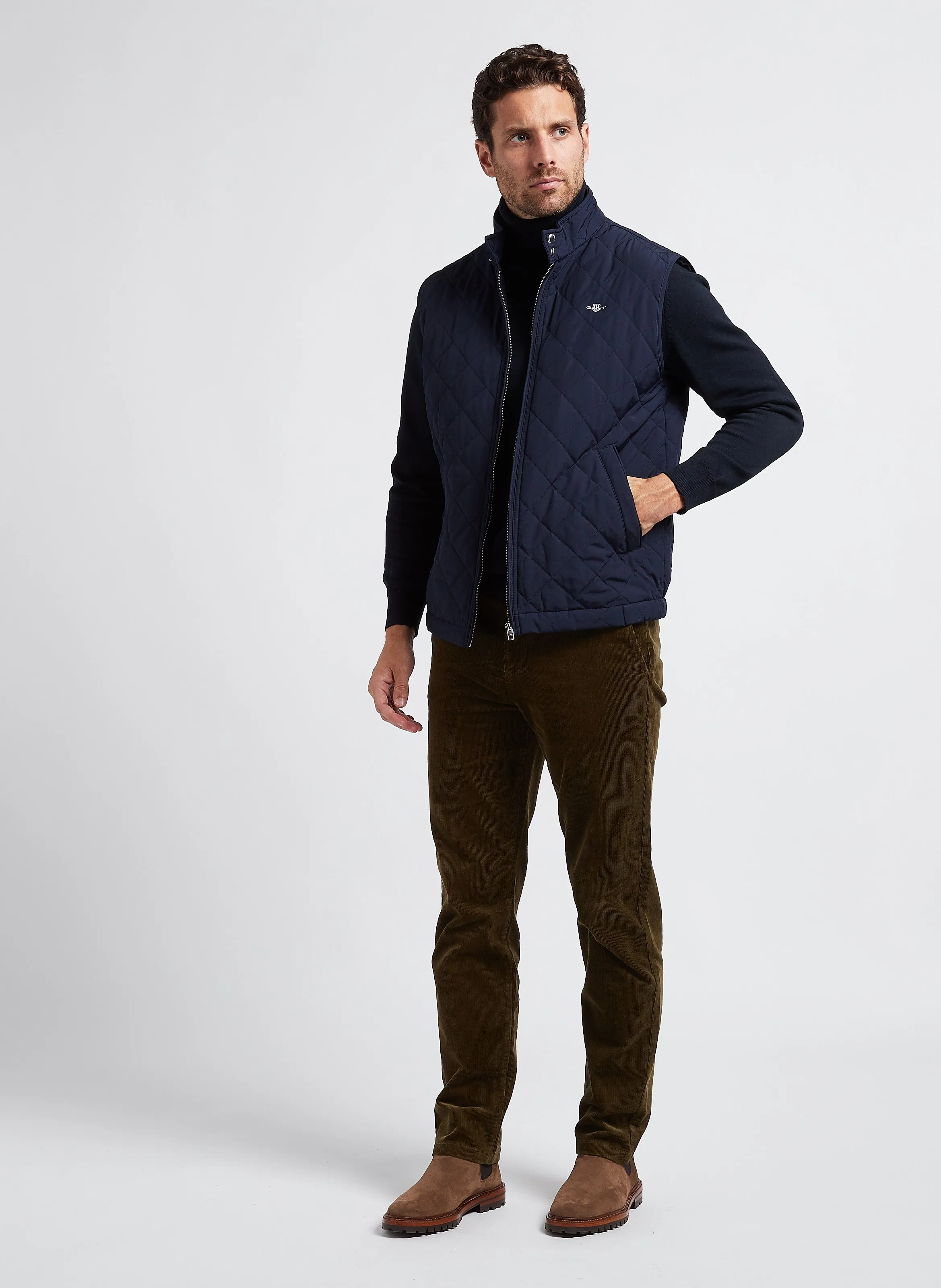  GANT   Giacca dritta trapuntata a collo alto | Blu