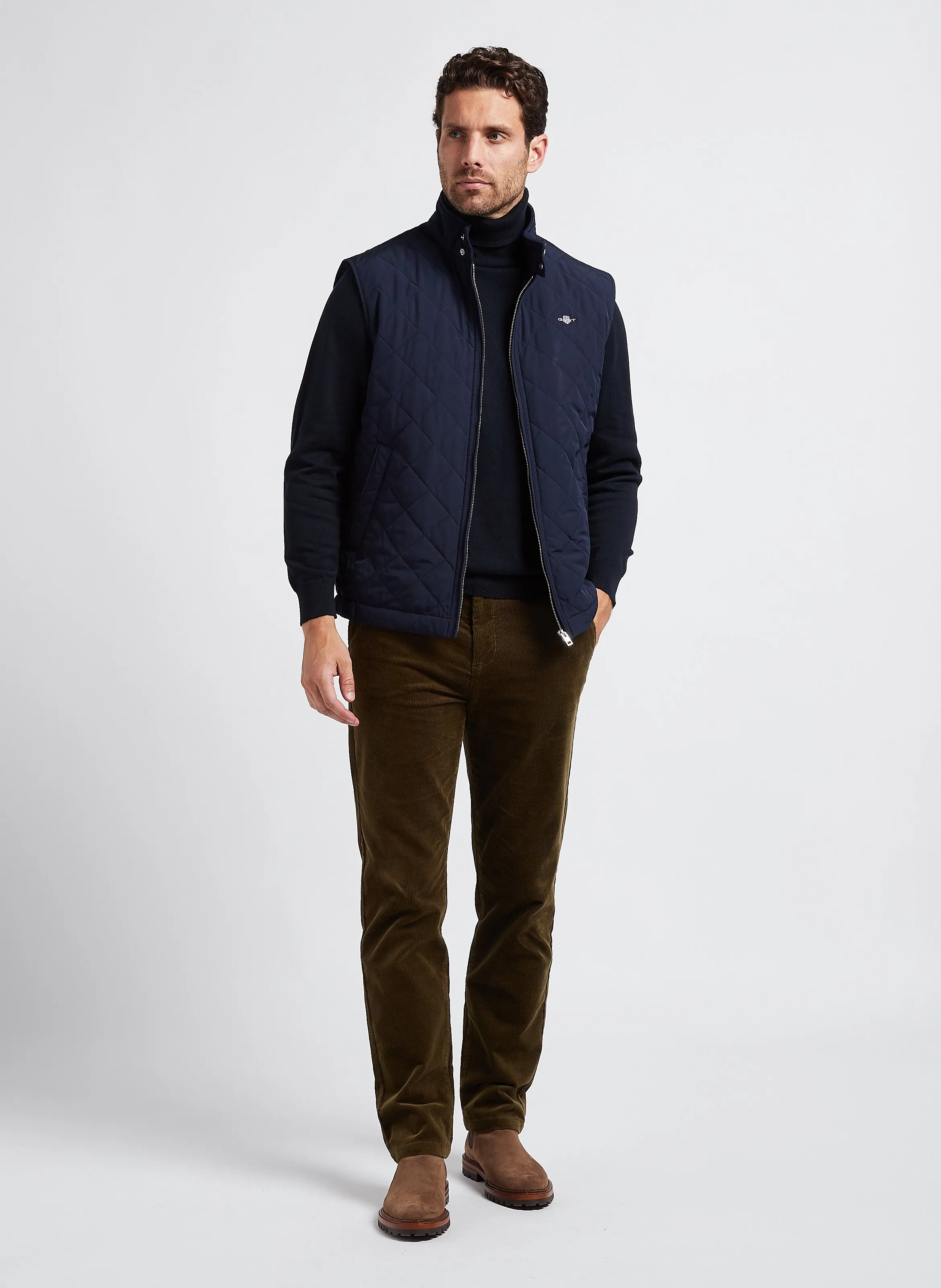  GANT   Giacca dritta trapuntata a collo alto | Blu