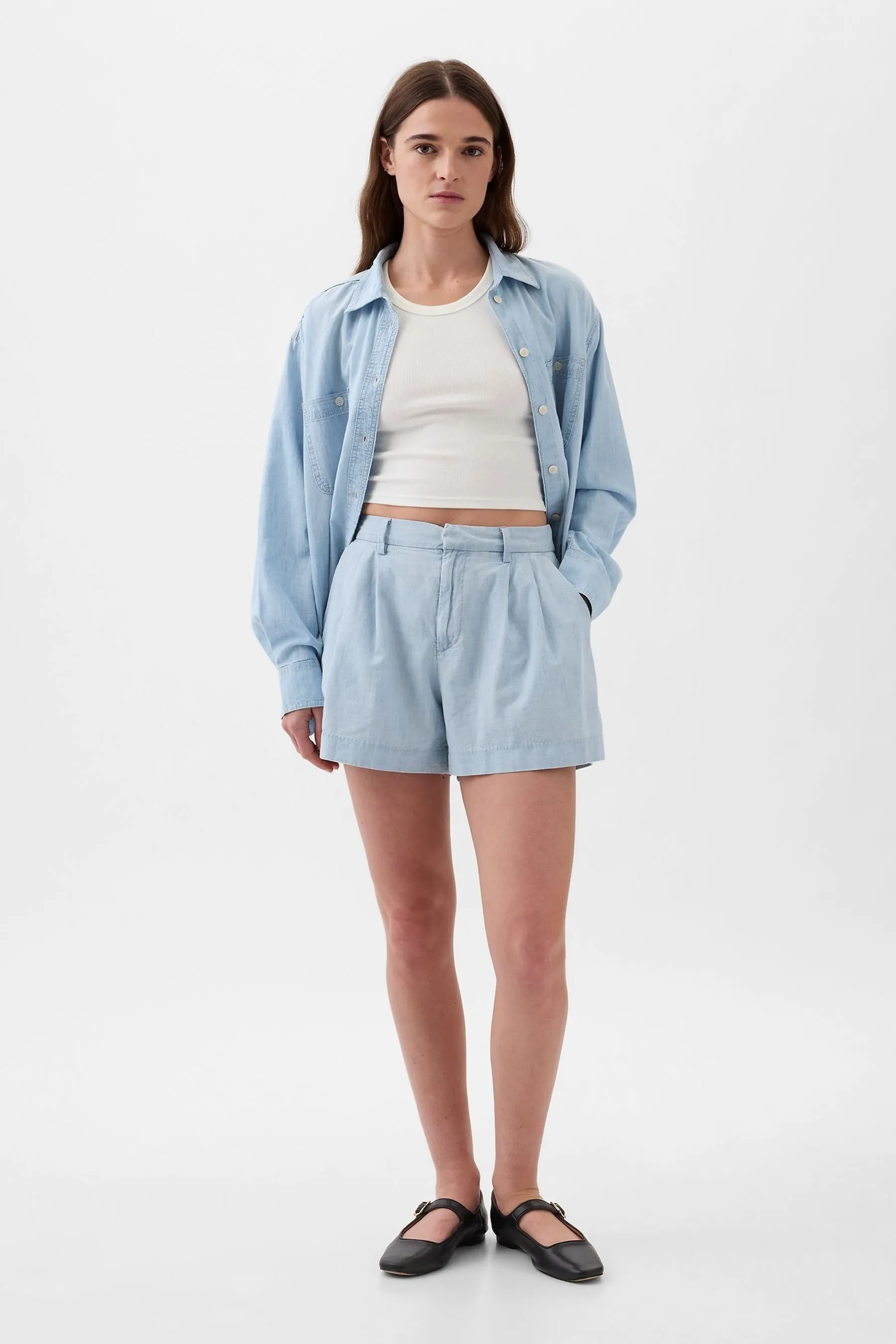 Gap - shorts easy Denim lavaggio chiaro