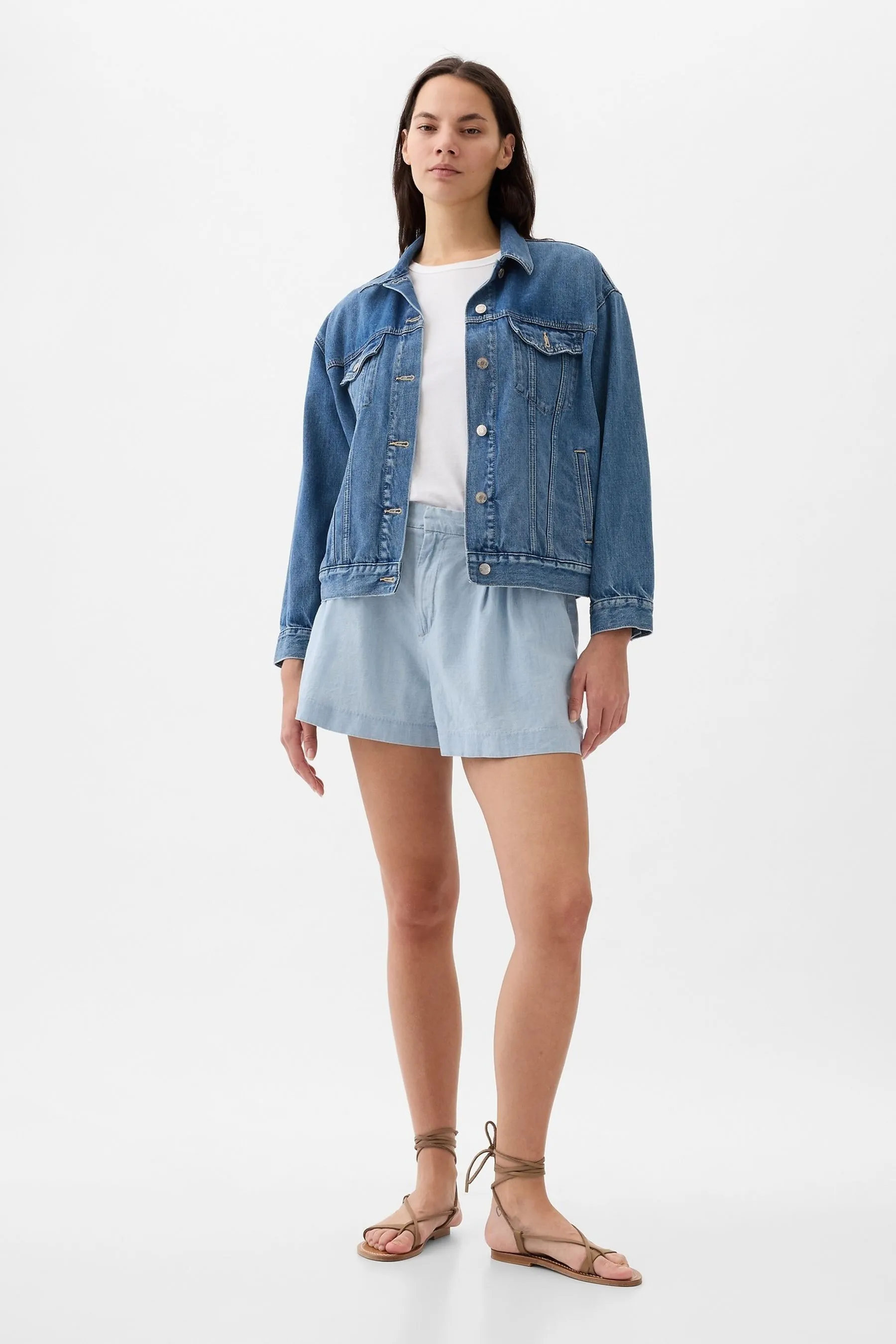 Gap - shorts easy Denim lavaggio chiaro