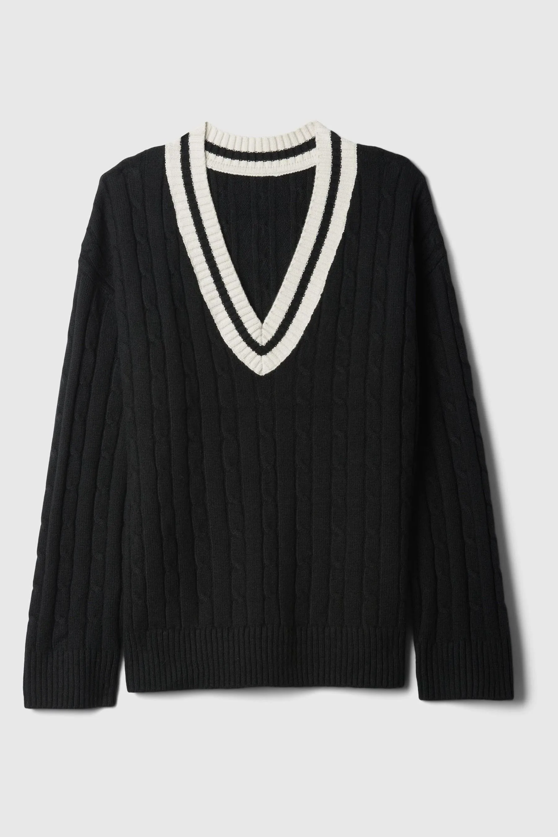 Gap Varsity Maglione CashSoft in maglia a trecce    