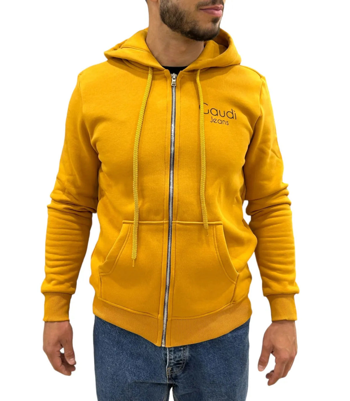 Gaudi Uomo Felpa Con Cappuccio Con Zip