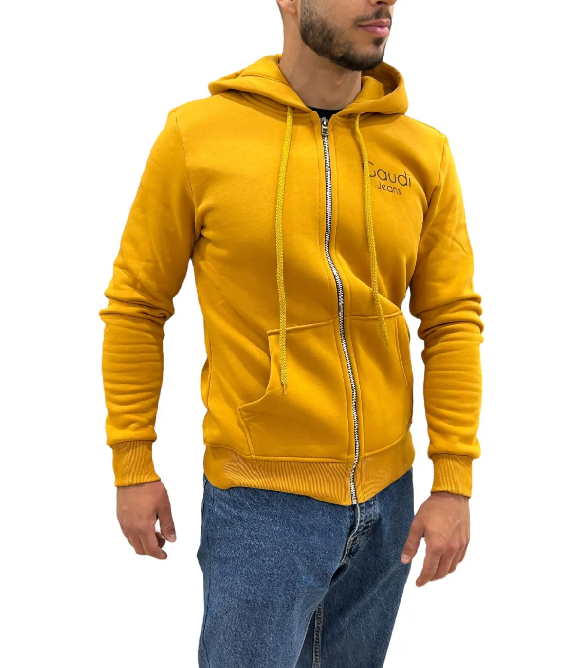 Gaudi Uomo Felpa Con Cappuccio Con Zip