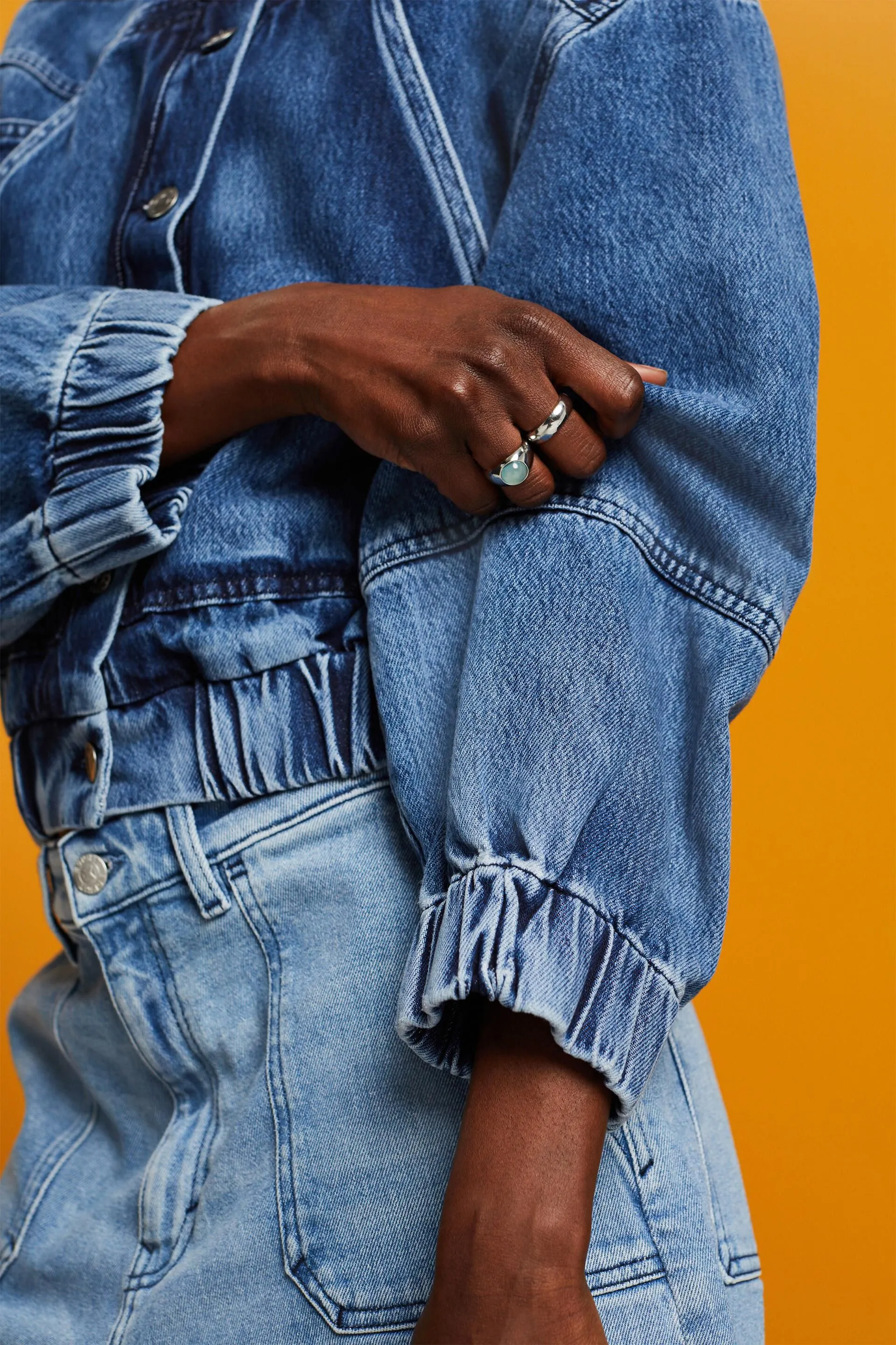 Giacca di jeans in stile bomber