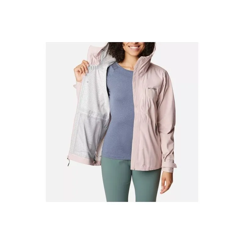 Giacca impermeabile da donna Columbia Omni-Tech Ampli-Dry Shell (Dusty Pink)