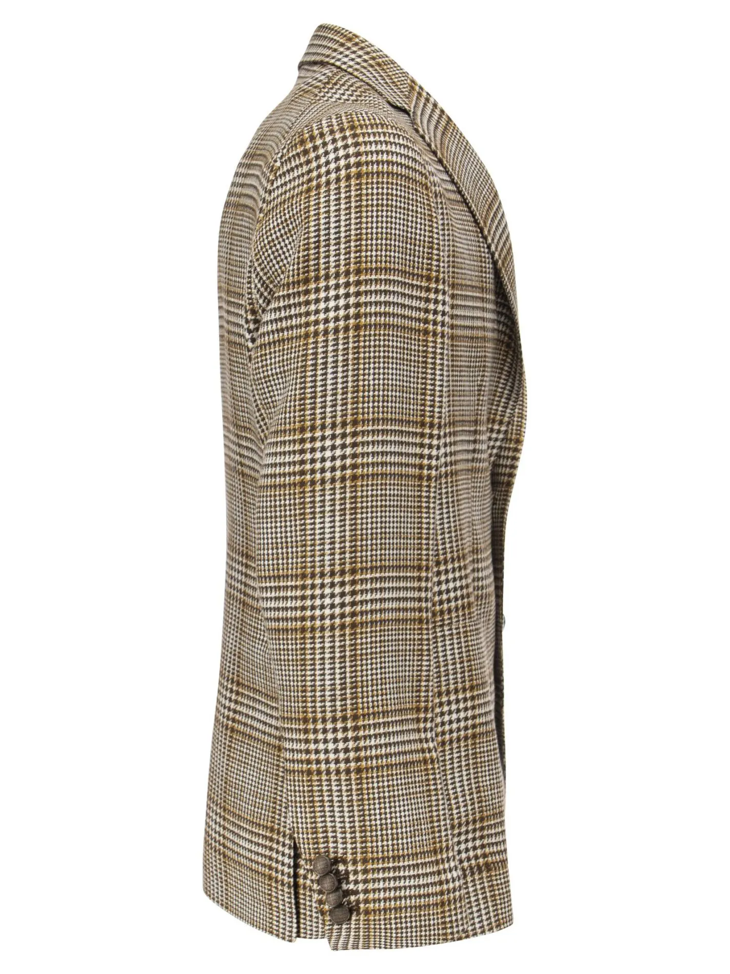 Giacca in Cotone e Lino con motivo Tartan