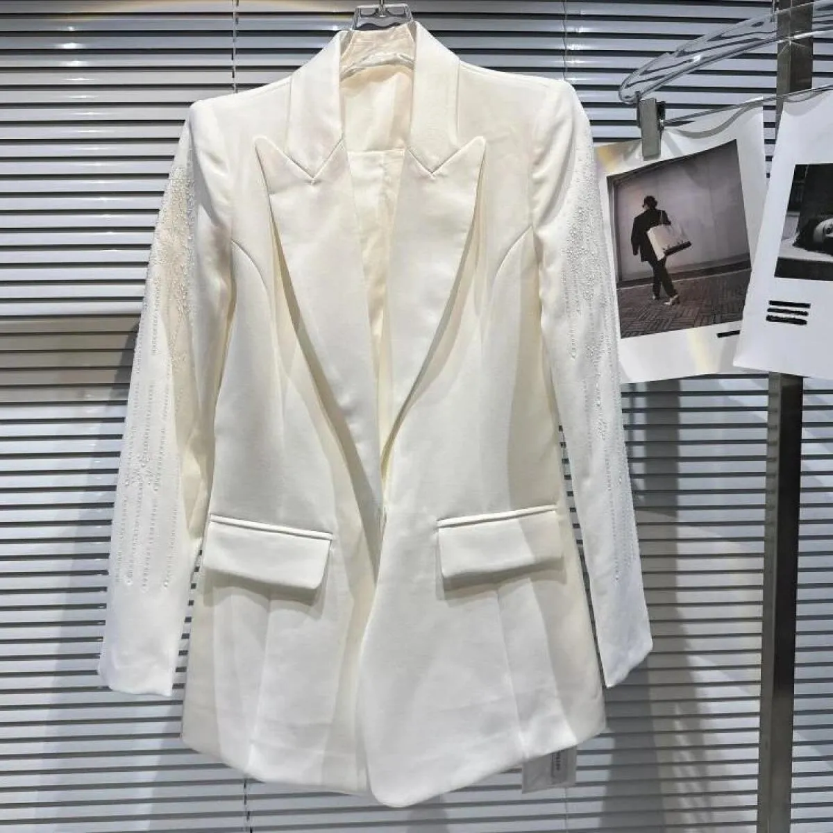 Giacca sportiva da donna di alta qualità di nuova moda 2023 Giacca da donna con bottone singolo Strass Diamanti Giacca sportiva