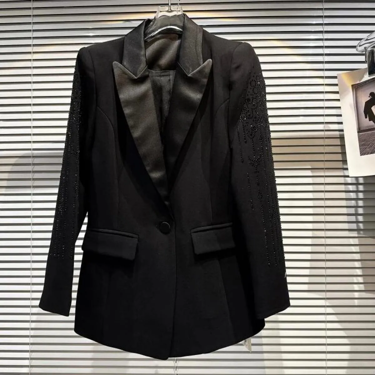 Giacca sportiva da donna di alta qualità di nuova moda 2023 Giacca da donna con bottone singolo Strass Diamanti Giacca sportiva