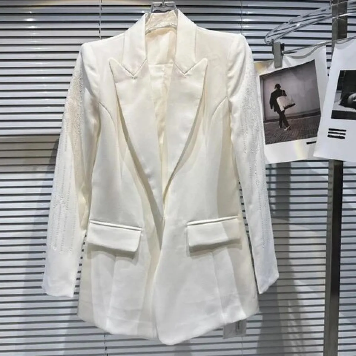 Giacca sportiva da donna di alta qualità di nuova moda 2023 Giacca da donna con bottone singolo Strass Diamanti Giacca sportiva