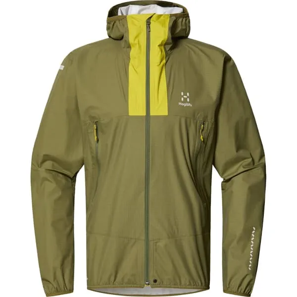 Giacca trekking HAGLÖFS L.I.M PROOF JACKET MEN  OLIVE GREEN/AURORA