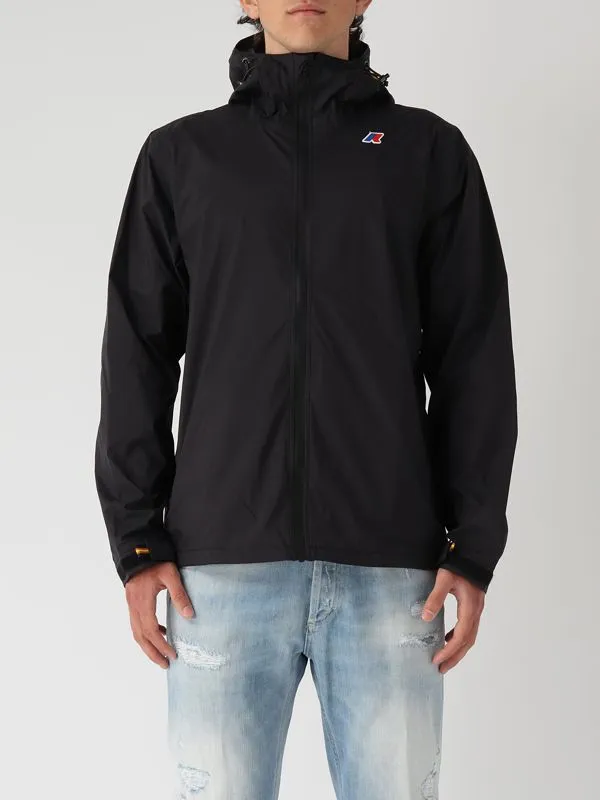 Giacca uomo K-Way Charmel Travel in tessuto ripstop impermeabile Black