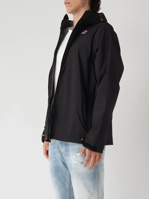 Giacca uomo K-Way Charmel Travel in tessuto ripstop impermeabile Black