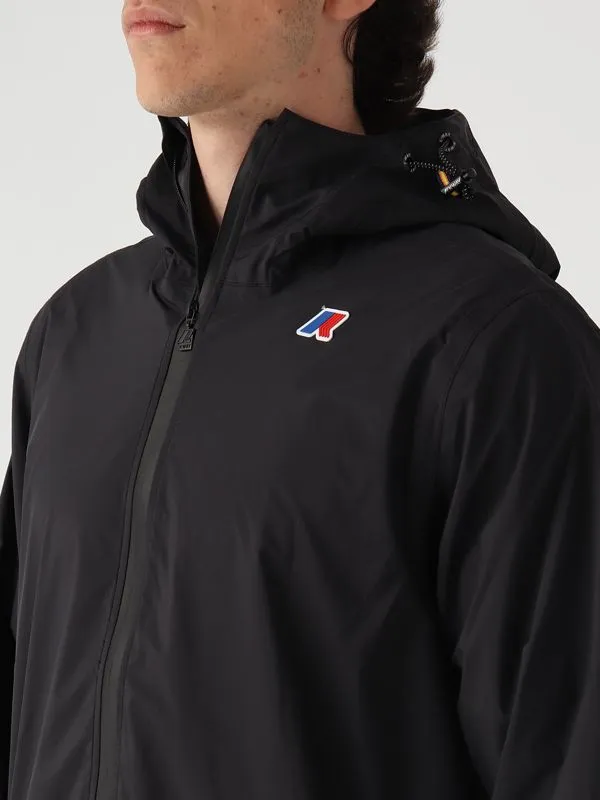 Giacca uomo K-Way Charmel Travel in tessuto ripstop impermeabile Black
