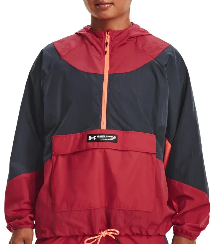 Giacche con cappuccio Under Armour Rush Woven Anorak-RED