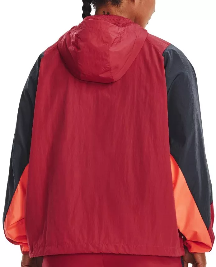 Giacche con cappuccio Under Armour Rush Woven Anorak-RED