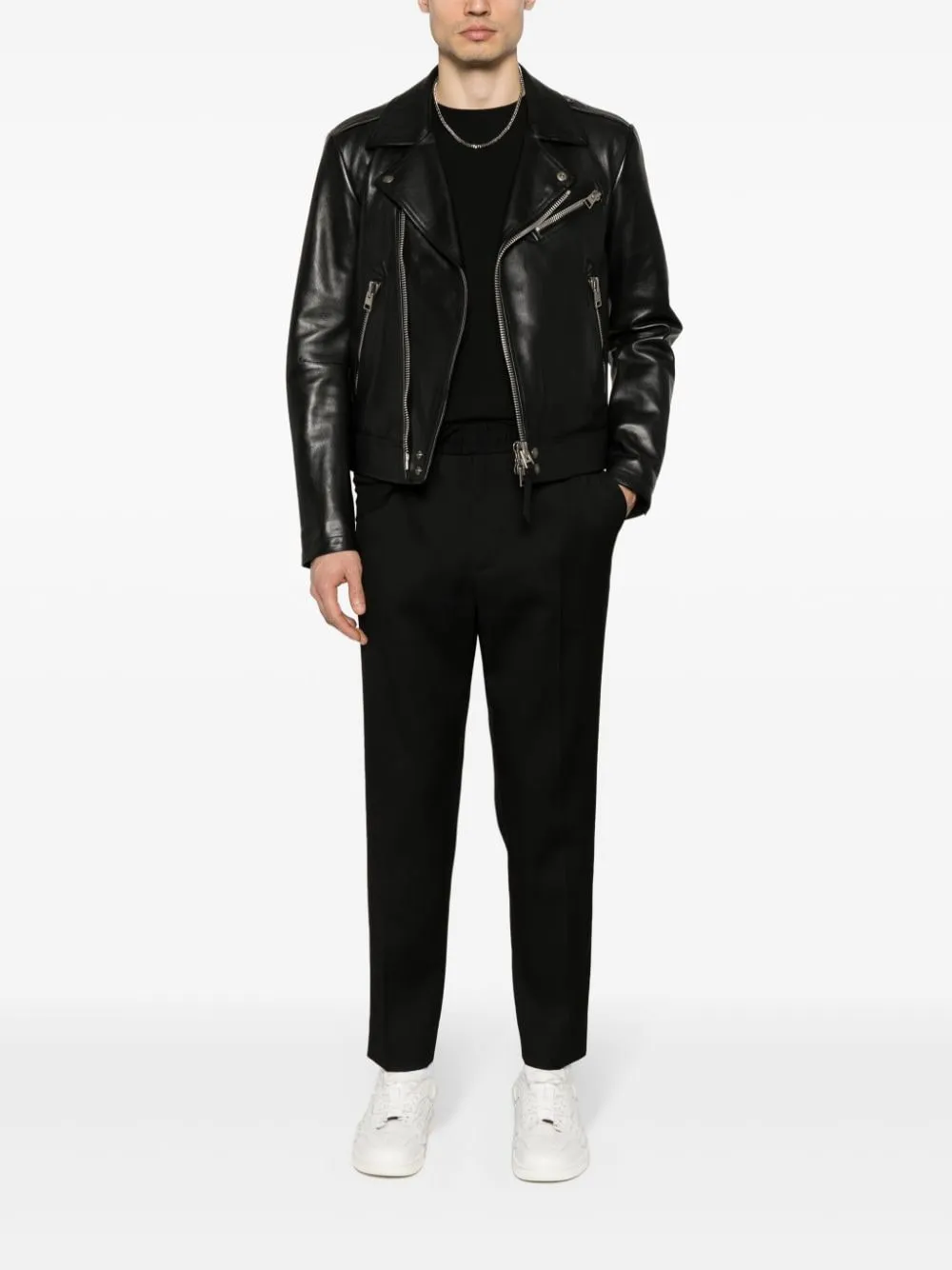 Golden Goose Pantalone Nero Uomo Vita Elasticizzata