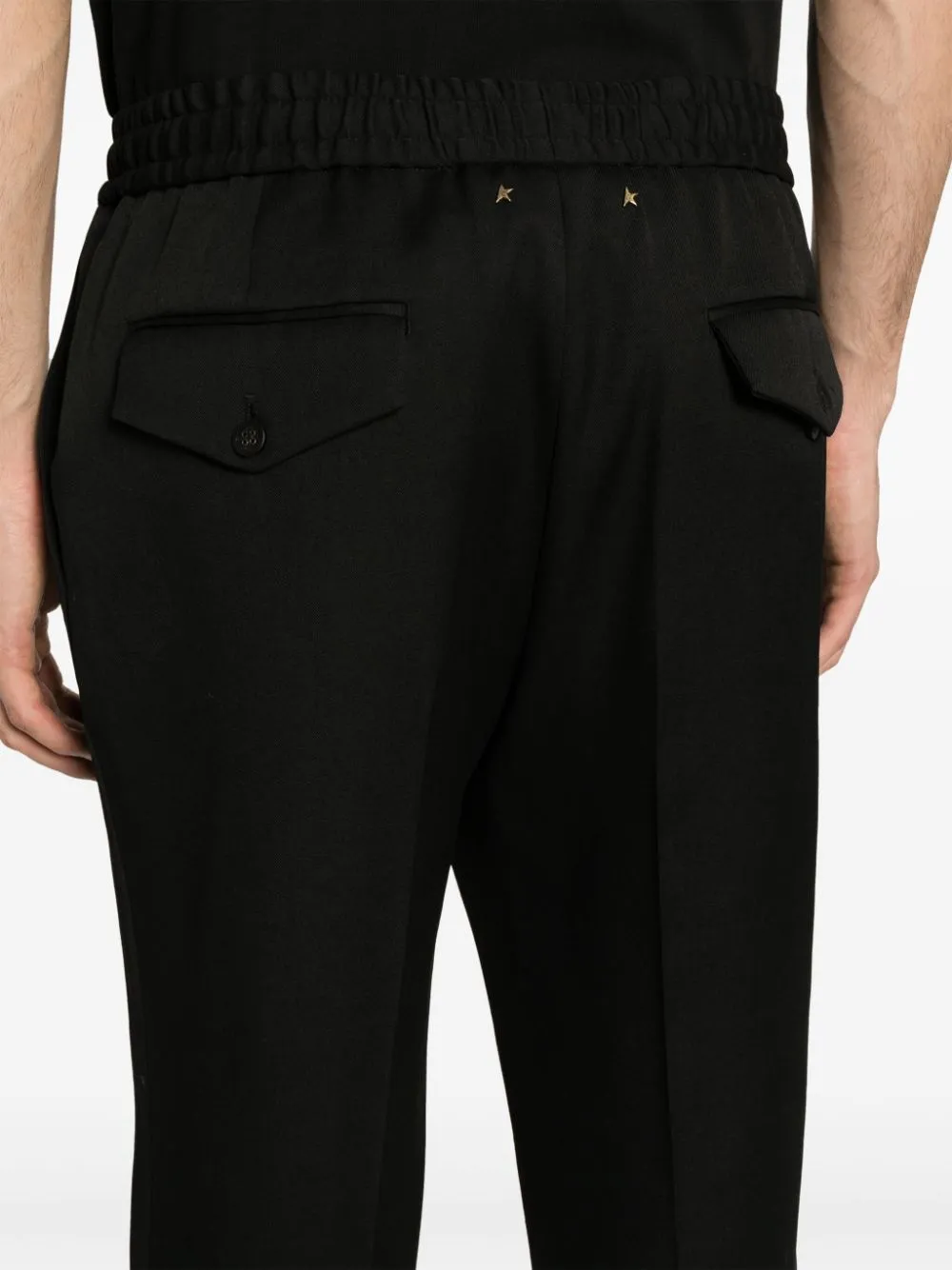 Golden Goose Pantalone Nero Uomo Vita Elasticizzata